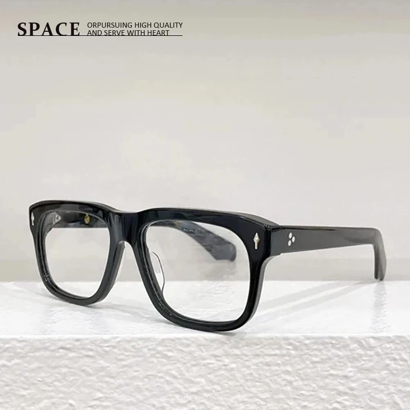 Acetate square frame glasses frame men's optical reading high quality luxury YVES women's personalized glasses can be carved