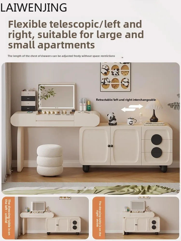 

MJY all solid wood dresser storage cabinet integrated bedroom cute panda cover dressing table