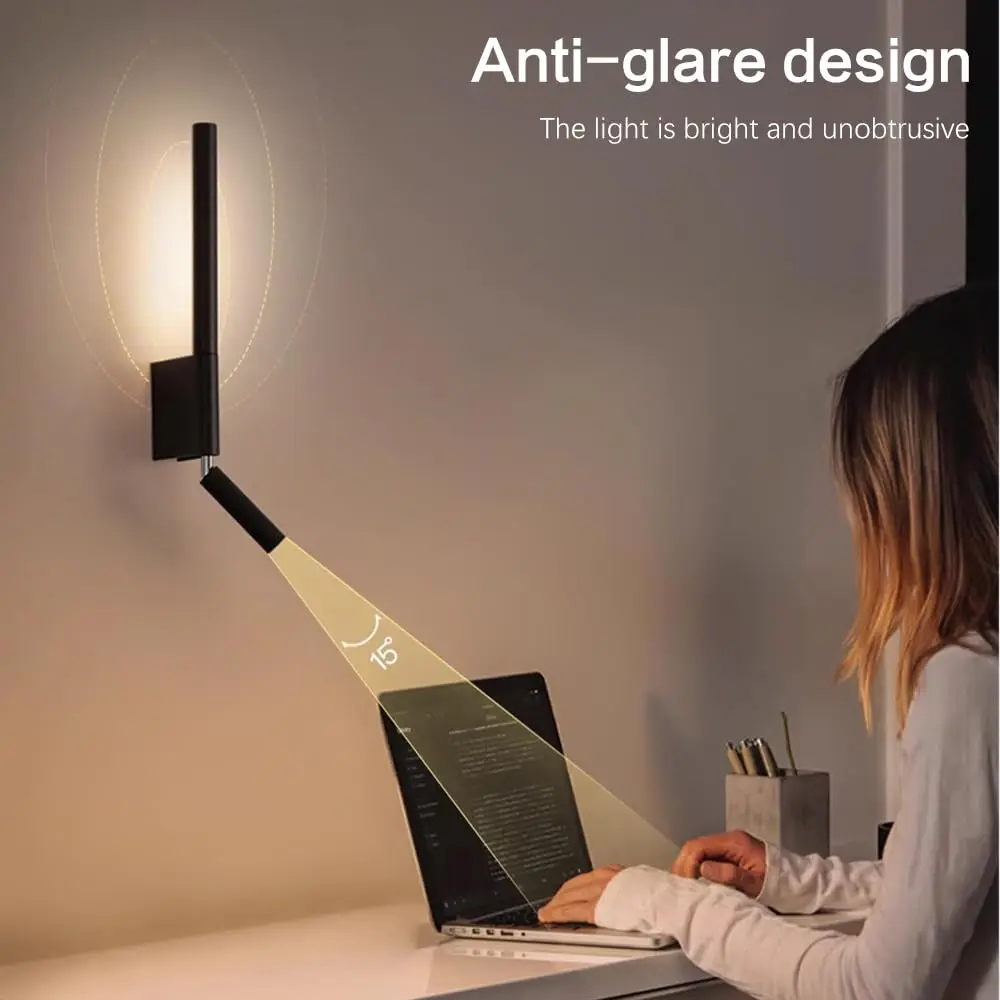 LED Modern Wall Lamps Light Sconce for Bedside Living Room Bedroom Hotel Folding Rotation Spotlights With Switch Reading Light