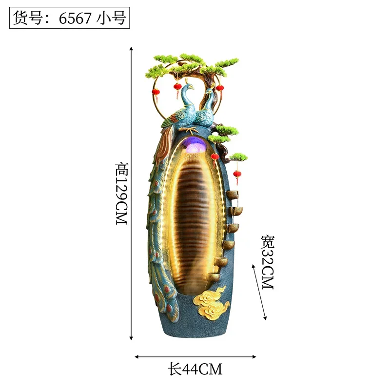 New Chinese-style flowing water ornament circulating water living room office floor decoration water feature