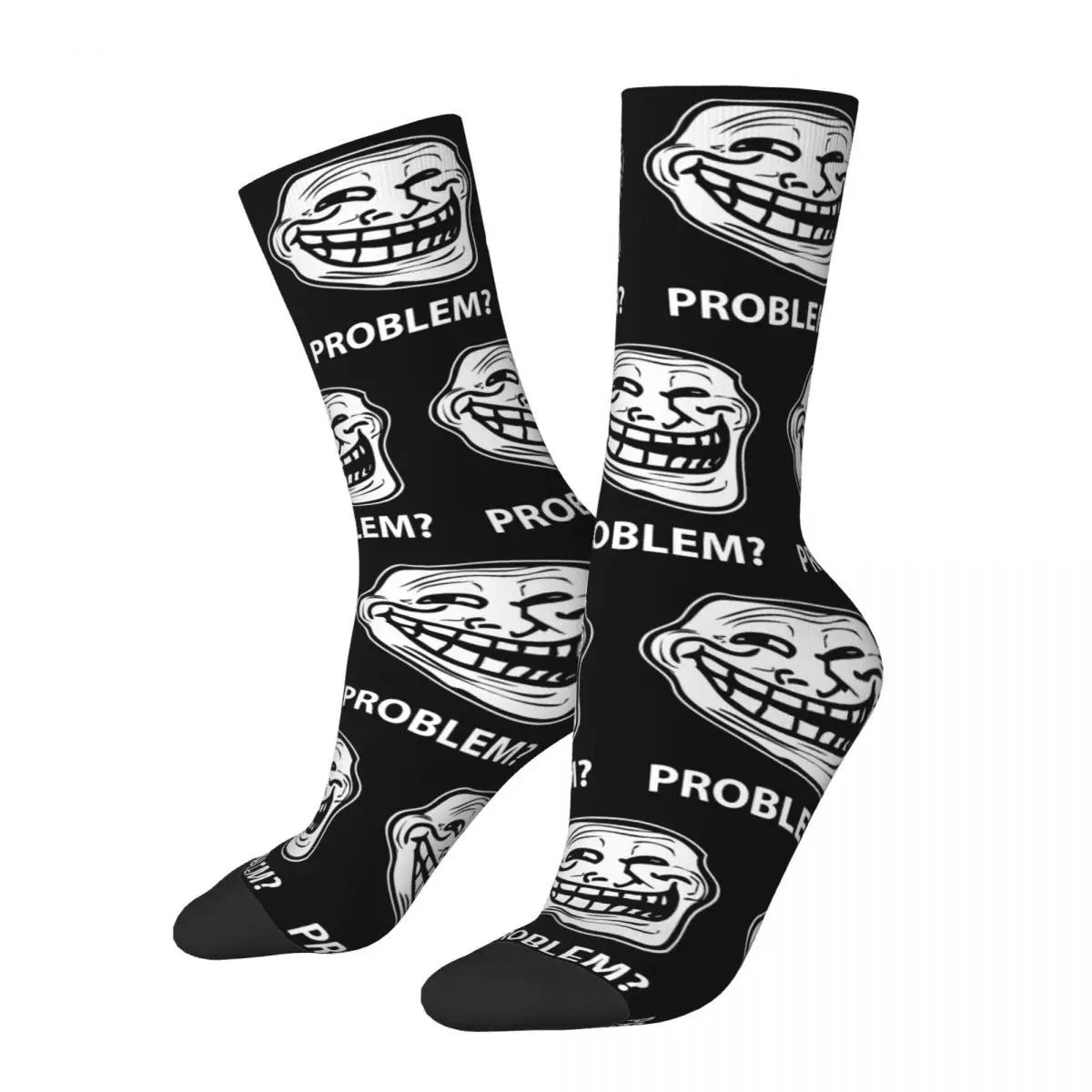 Licensed You Mad Troll Face Meme Problem Socks Men Women Funny Happy Socks Summer Autumn Winter Middle Tube Stockings Gift