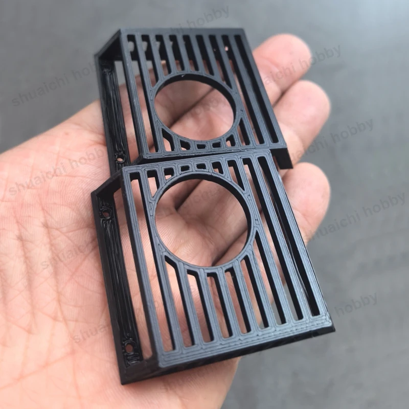 Protector de faros impreso en 3D para modelo de coche MJX H8H, marco de protección de lámpara, piezas de montaje DIY, orugas universales 1/8 1/10 RC, 1 par