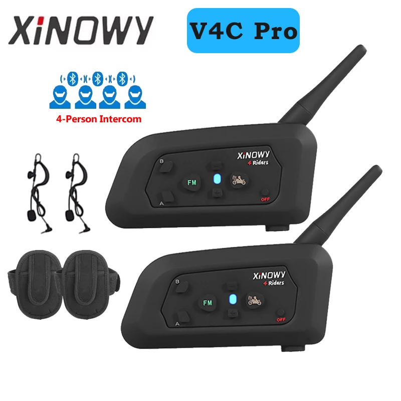

Гарнитура для судей XiNOWy V4C Pro Bluetooth Intercom, полнодуплексная, 1200 м, для футбола, с креплением на ухо, FM, 850 мАч, шумоподавление