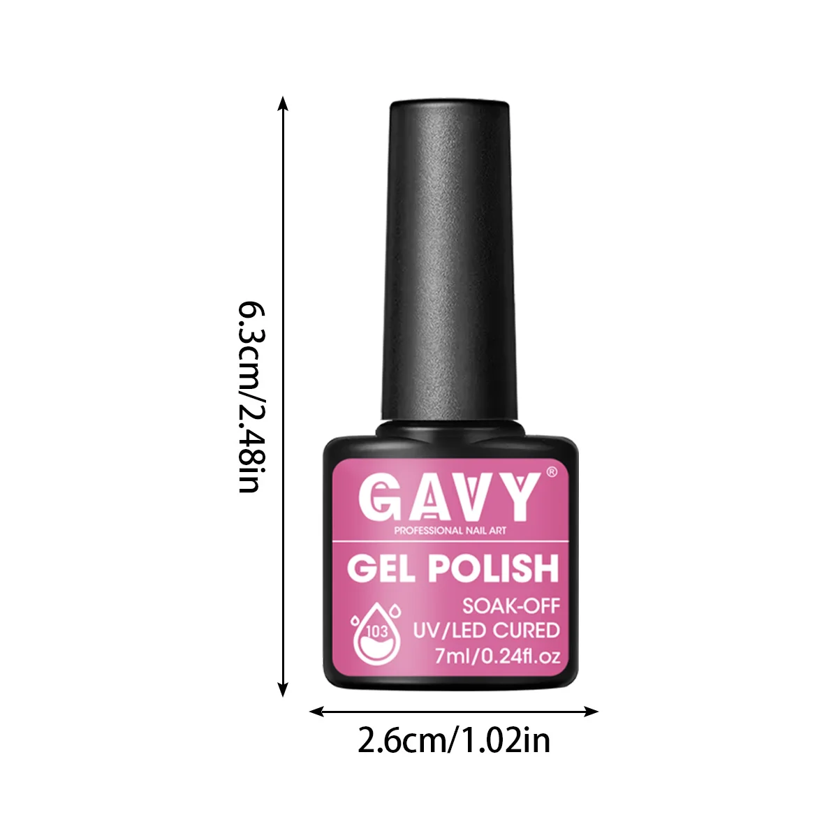 GAVY Juego de esmaltes de uñas en gel de 6 piezas - / Kit de eliminación de remojo con luz LED, juego de cuidado de uñas DIY para salón y hogar
