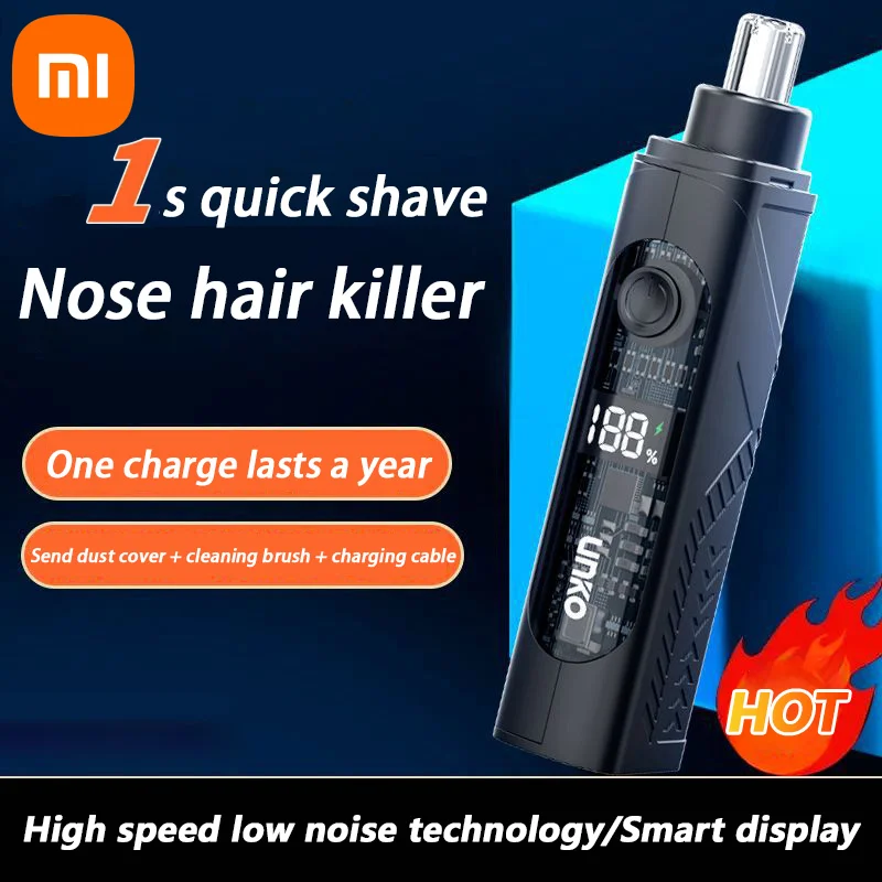 Xiaomi Electric Digital Nose Hair Trimmer Mini Rechargeable Painless Clipper Nose Ears Hair Eyebrow Trimmer For Men And Women