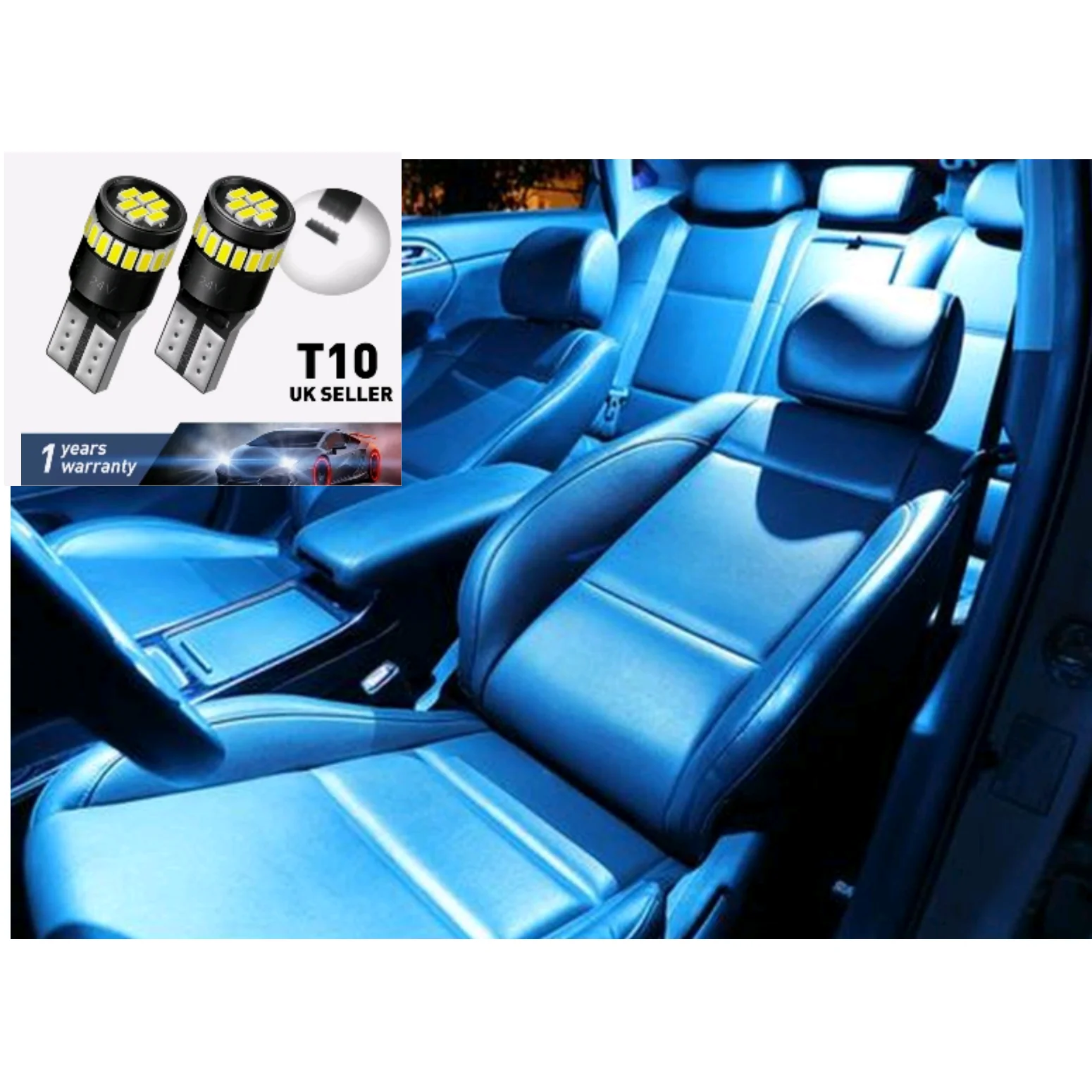 2X T10 Canbus License LED Side Marker Dome Map Light Bulbs 194 168 2825 24SMD