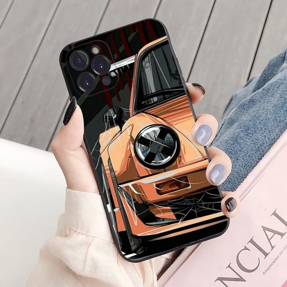 Japan JDM Sports Cars Comic Phone Case For IPhone 15 14 11 12 13 Mini Pro XS Max Cover 6 7 8 Plus X XR SE 2020 Funda Shell