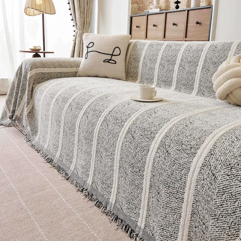 Minimalist Design Chenille Sofa Cover Four Season Universal Anti Cat Scratch All Inclusive One Piece Sofa Throw Home Textile