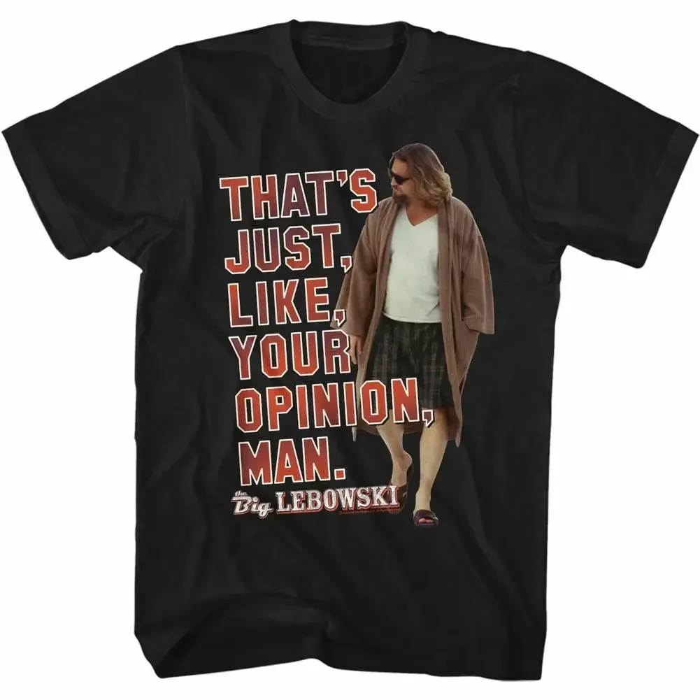 The Big Lebowski Your Opinion Black Adult T Shirt