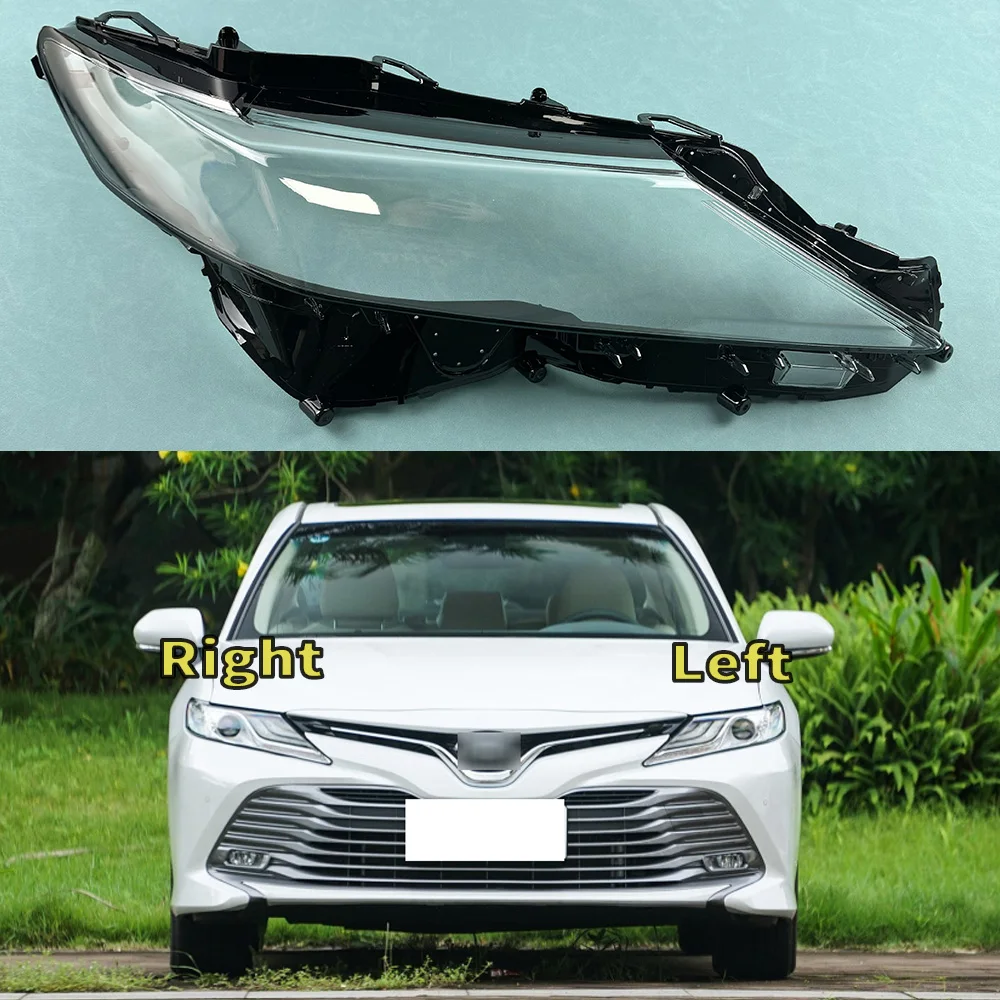 

For Toyota Camry 2018-2021 High Headlight Cover Transparent Mask Headlamp Lamp Shell Lens Replace Original Lampshade Plexiglass