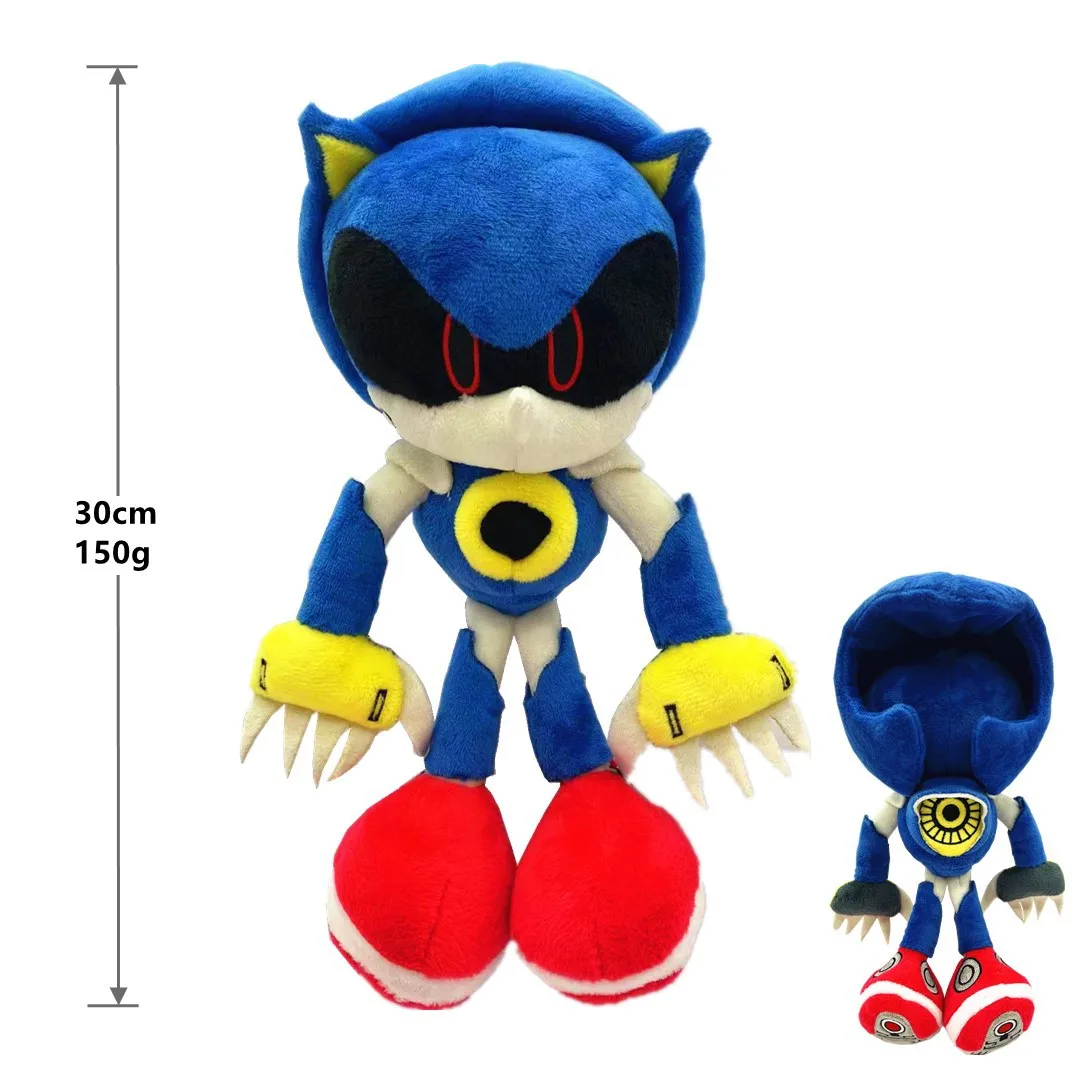 30cm MetalSonic PlushToy Amy Shadow the Hedgehog Cute Stuffed Plush Doll Animal CartoonToys Kids Birthday Gifts