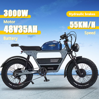 New Launch Akez Tank 300 20-inch Fast Ebike Dual Motor 3000W 48V35AH Fat Tires Electric Sport Oil brake aldult Electric Bicycle