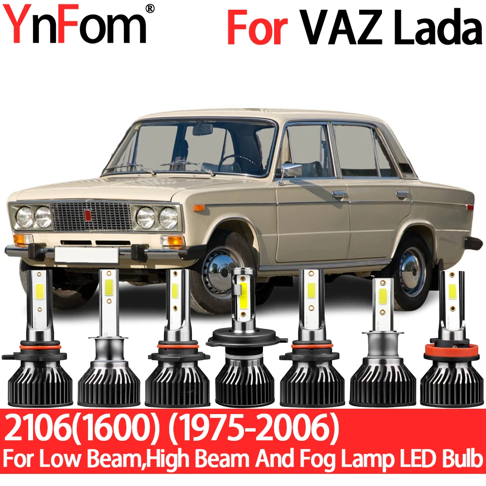 YnFom For VAZ Lada 2106(1600) 1972-1984 Special LED Headlight Bulbs Kit For Low Beam,High Beam,Fog Lamp,Car Accessories