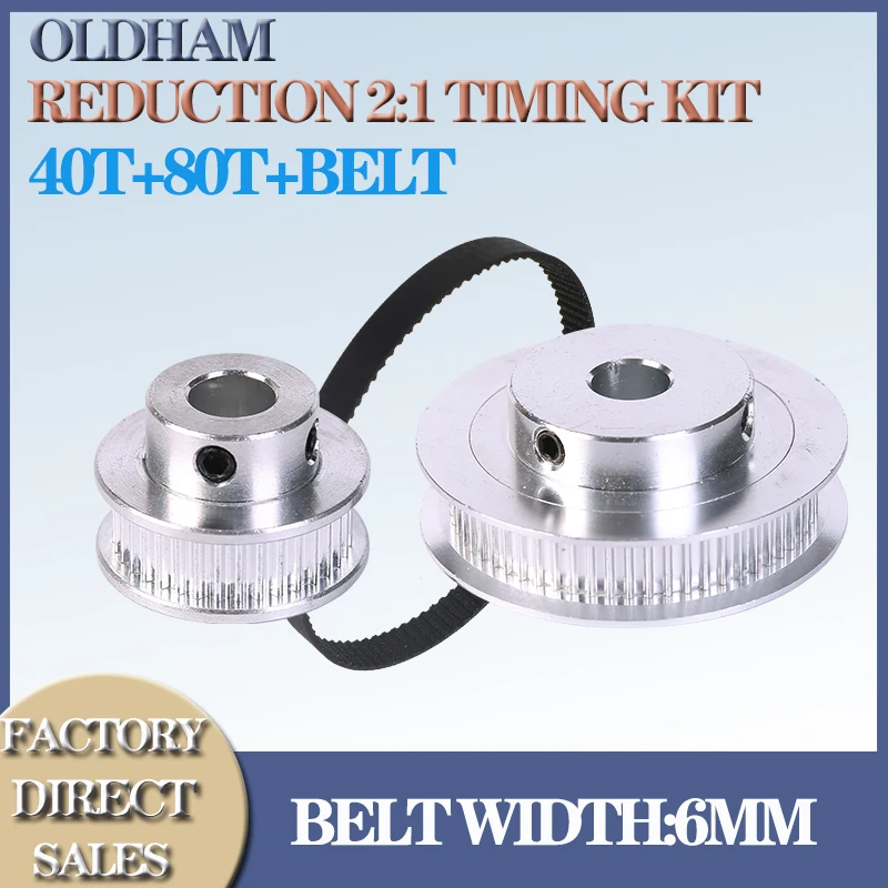 

2GT 2M 40T 80Teeth GT2 40T 80T Timing Pulley Belt Set Bore 5~16mm Belt Width 6mm Tensioning Wheel Synchronous Pulley Belt Kit