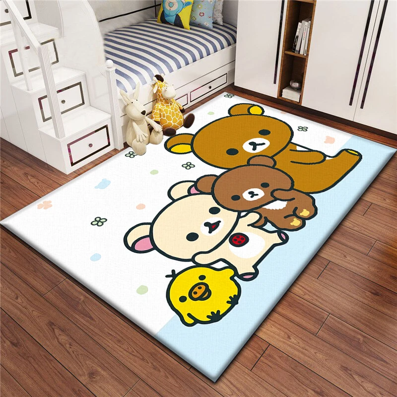 Rilakkuma Cute Carpet,decoration Living room Bedroom floor mat Kitchen mat Bedroom Mat,bedroom decor birthday gift anime rug