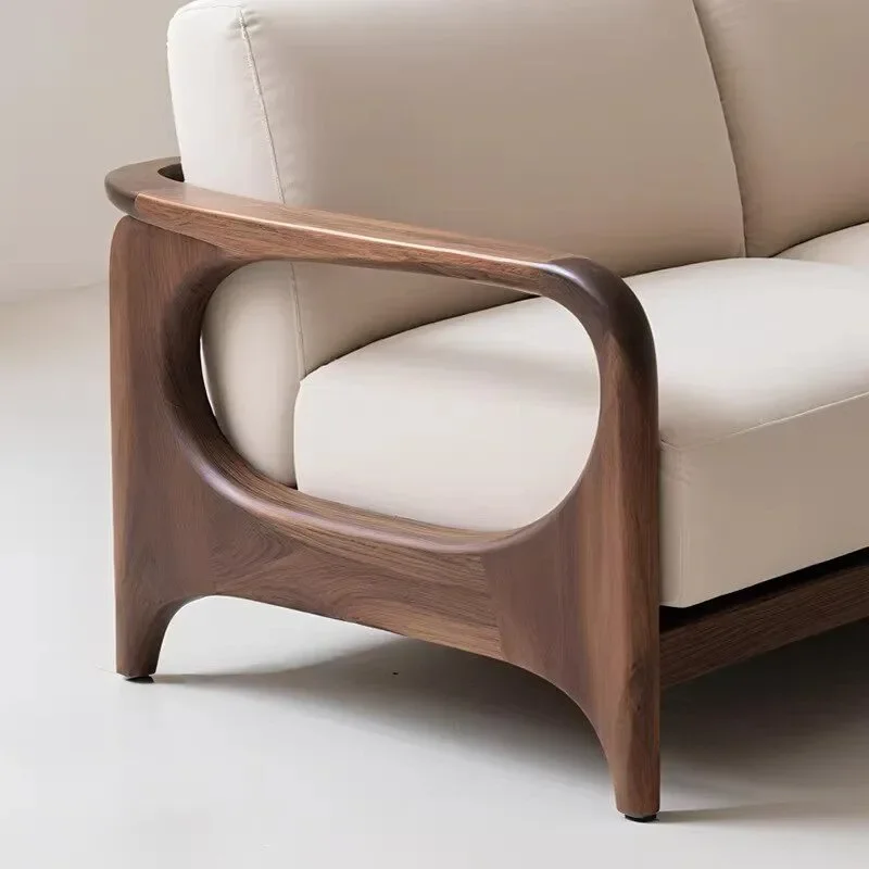 Design New Chinese Style Solid Wood Living Room Sofas Minimalist Luxury Comfortable Sofa Living Room High-end Lounge Furniture