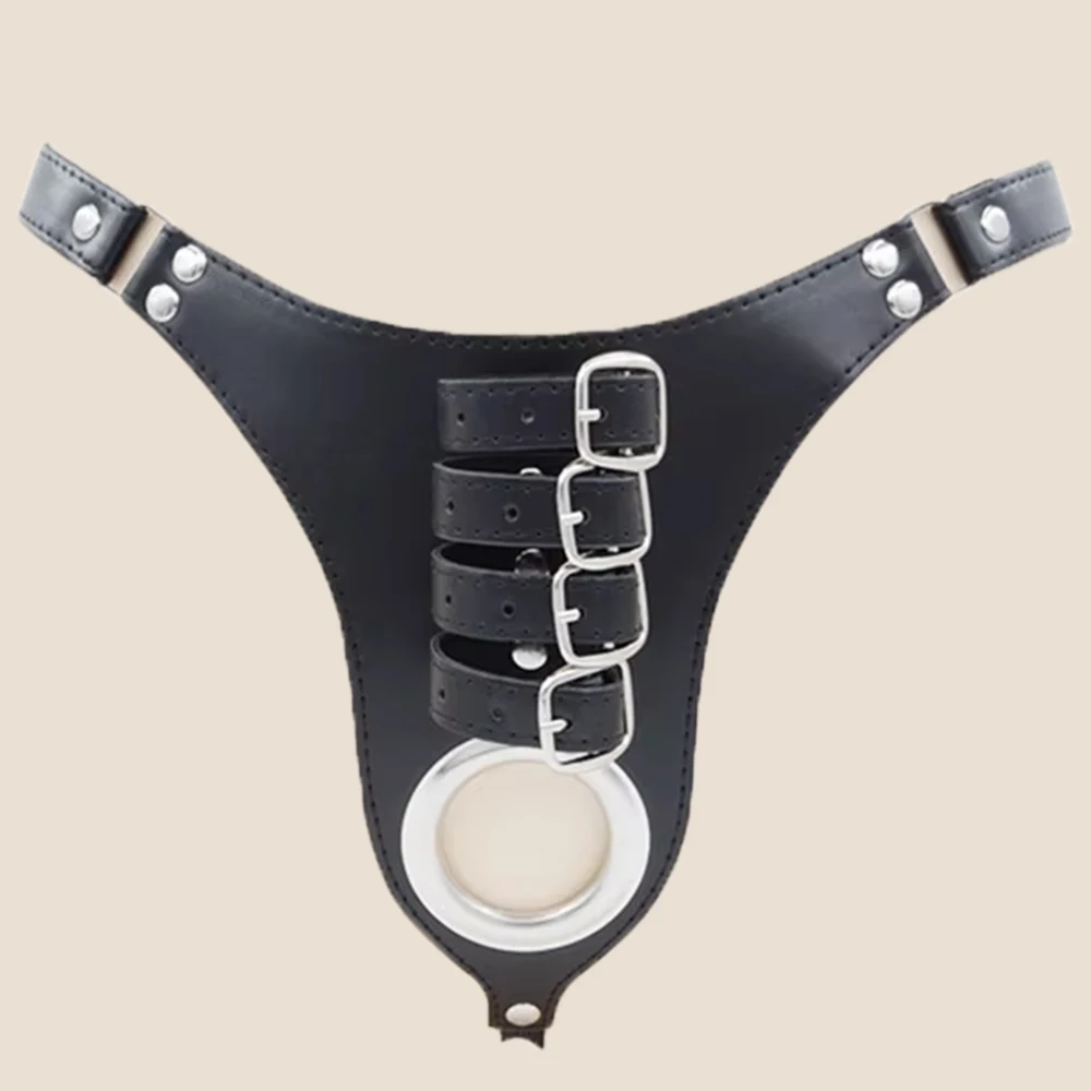 BdSM Male Chastity Belt Sextoys Chastity Cage Leather Penile Wearing Pants Penis Ring Erotic Urethral Chastity Sex Toys for Men