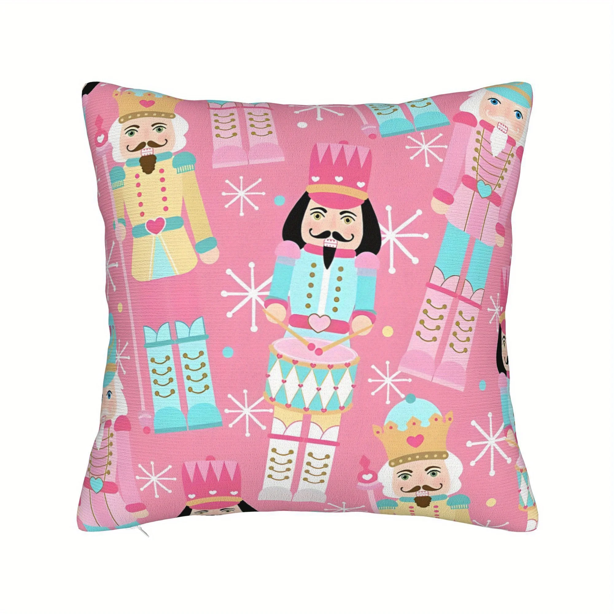 Nutcraker Soldier Cojines Throw Pillow Case Cushion Covers Home Sofa Chair Decorative Backpack