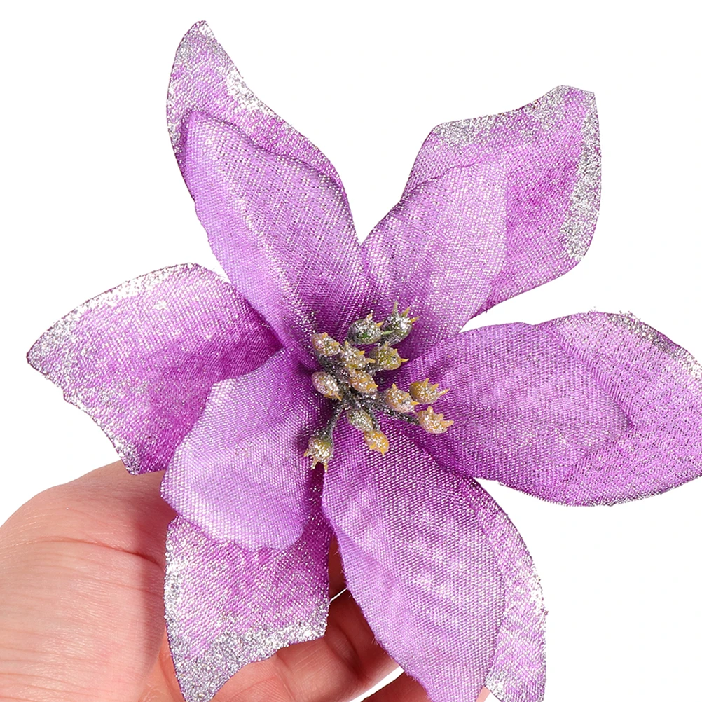 

36Pcs Christmas Flower Decoration Simulated Floral Arrangements for Christmas Tree Window Door Party Atmosphere