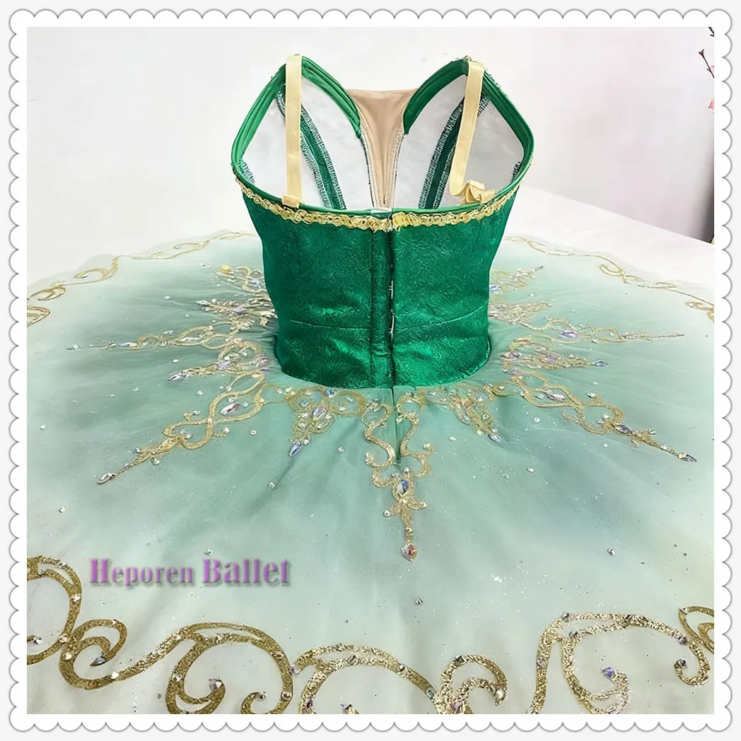 Professional Ballet Tutu Esmeralda Paquita Emeralds Raymonda Variation Costume,Custom Made for Adult & Child Performance