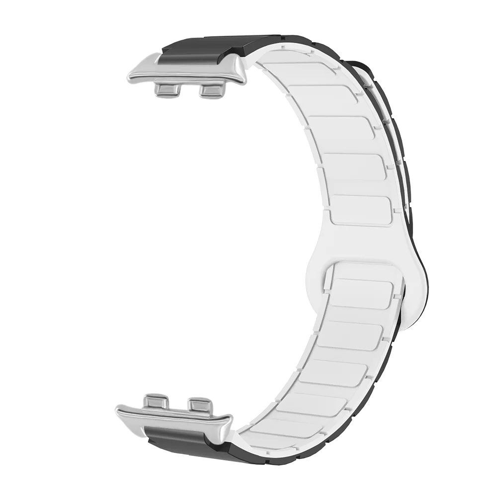 

12mm Magnetic Watch Strap For Honor Band 9 Armor Style Stable Buckle Quick Release Waterproof Soft Silicone Wristband Unisex