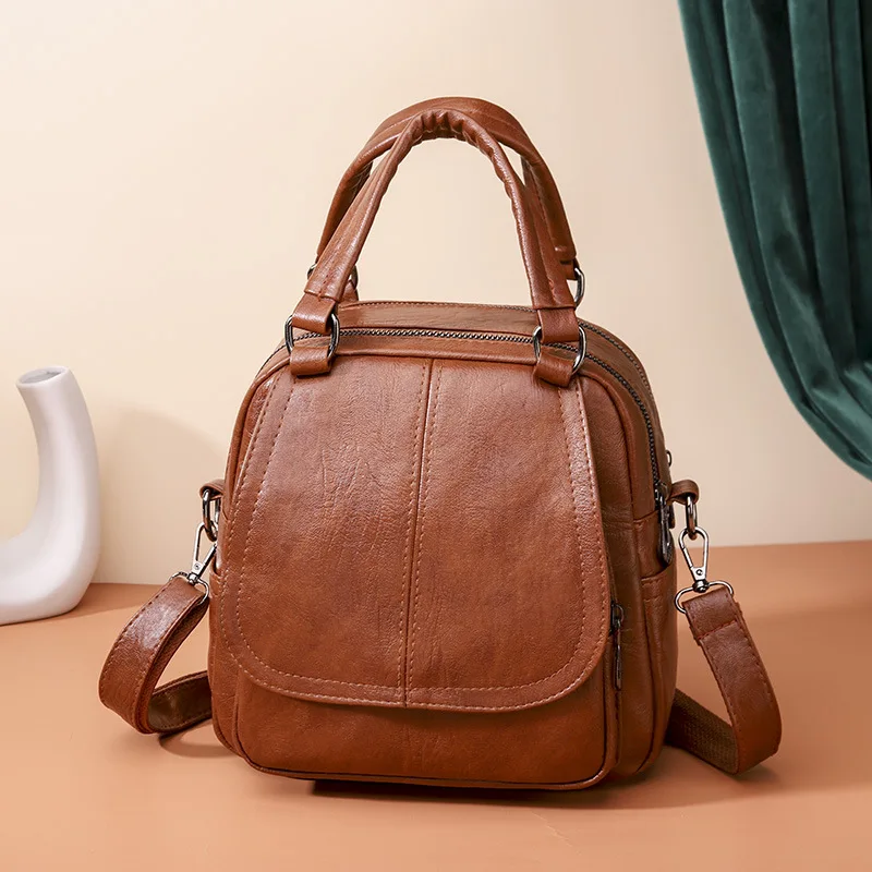 

Women's Backpack Pu Leather Large Back Pack for Women 2025 Fashion Korean Girls Student Rucksack Female Backpacks School Bags