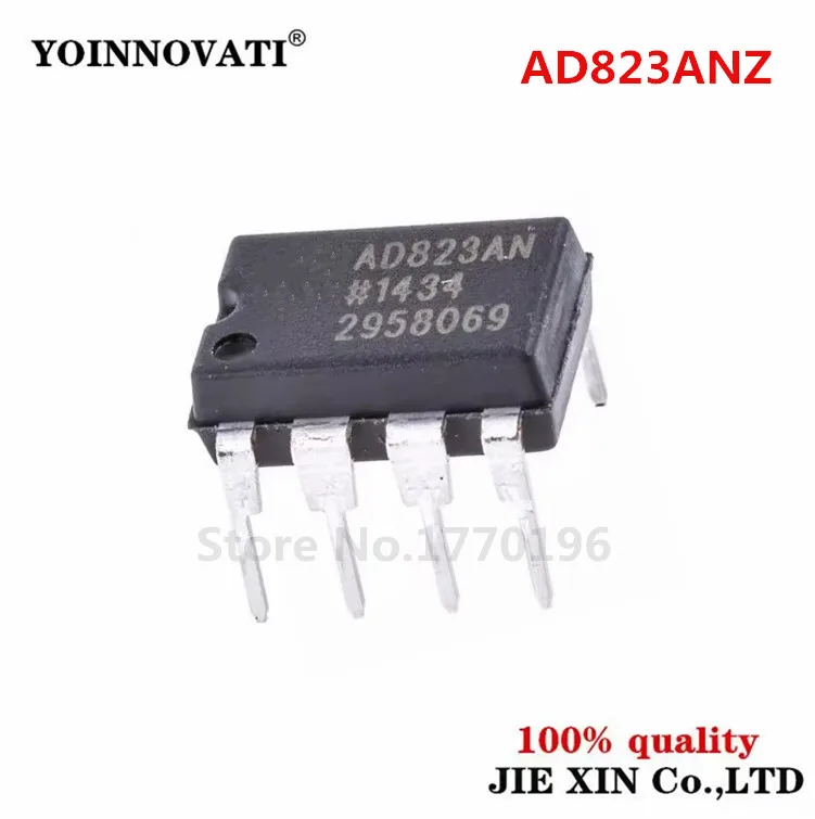 2PCS AD823ANZ AD823 DIP8 DIP Dual, 16 MHz, Rail-to-Rail FET Input Amplifier AD823AN new original