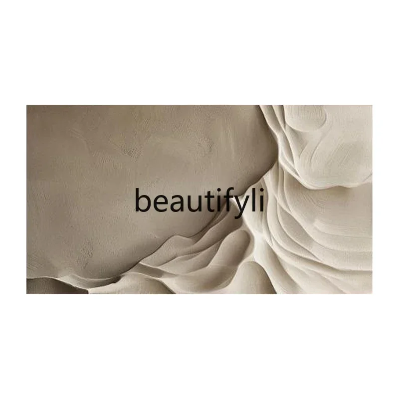 

60.Living Room Background Wall Relief Painting Designer Wood Carving Hanging Painting Bedroom Real Decoration Painting