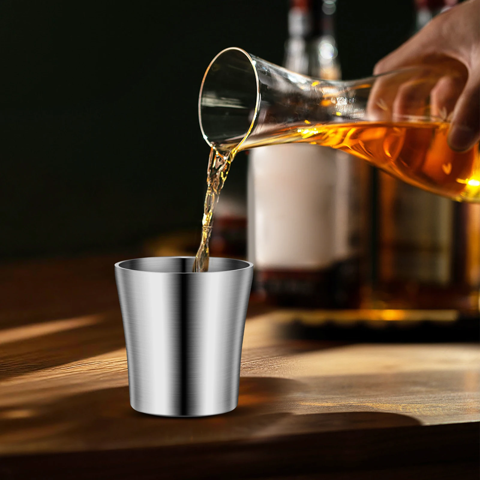 أكواب شرب معدنية من الفولاذ المقاوم للصدأ 180 مللي أكواب معزولة قابلة للتكديس للسفر والتخييم والحمام كوب تخزين فرشاة الأسنان