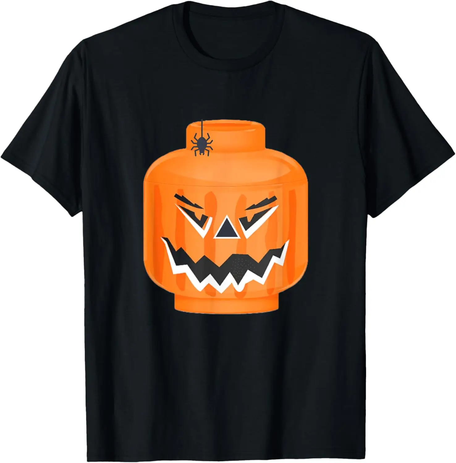 Pumpkin Jack O Lantern Building Brick Head Family Matching T-Shirt