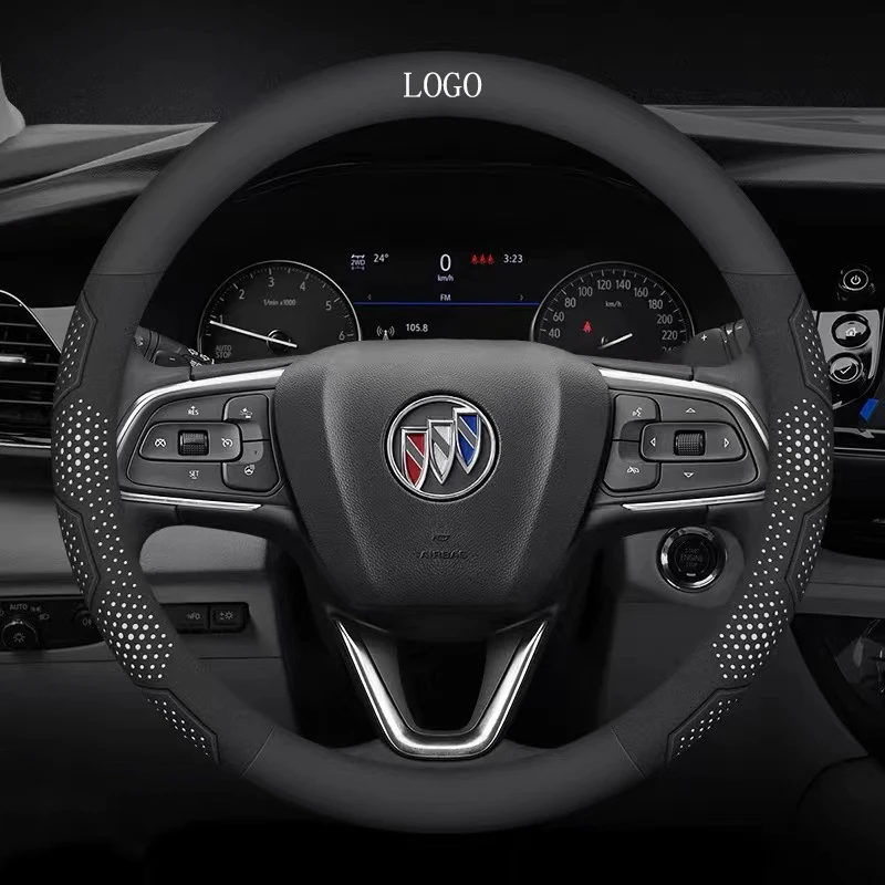 Car Carbon fiber Suede Car Steering Wheel Cover For Buick Regal Excelle Envision Allure Encore Enclave Lesabre GL8 GL6 LaCrosse