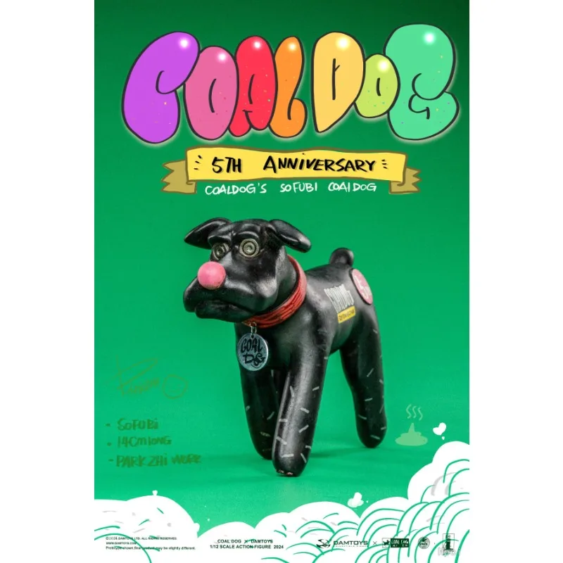 DAMTOYS สุนัขโคaldog ของแท้ ครบรอบที่ห้า ของสะสมโมเดลผลิตภัณฑ์สําเร็จรูปวัสดุยางนุ่ม