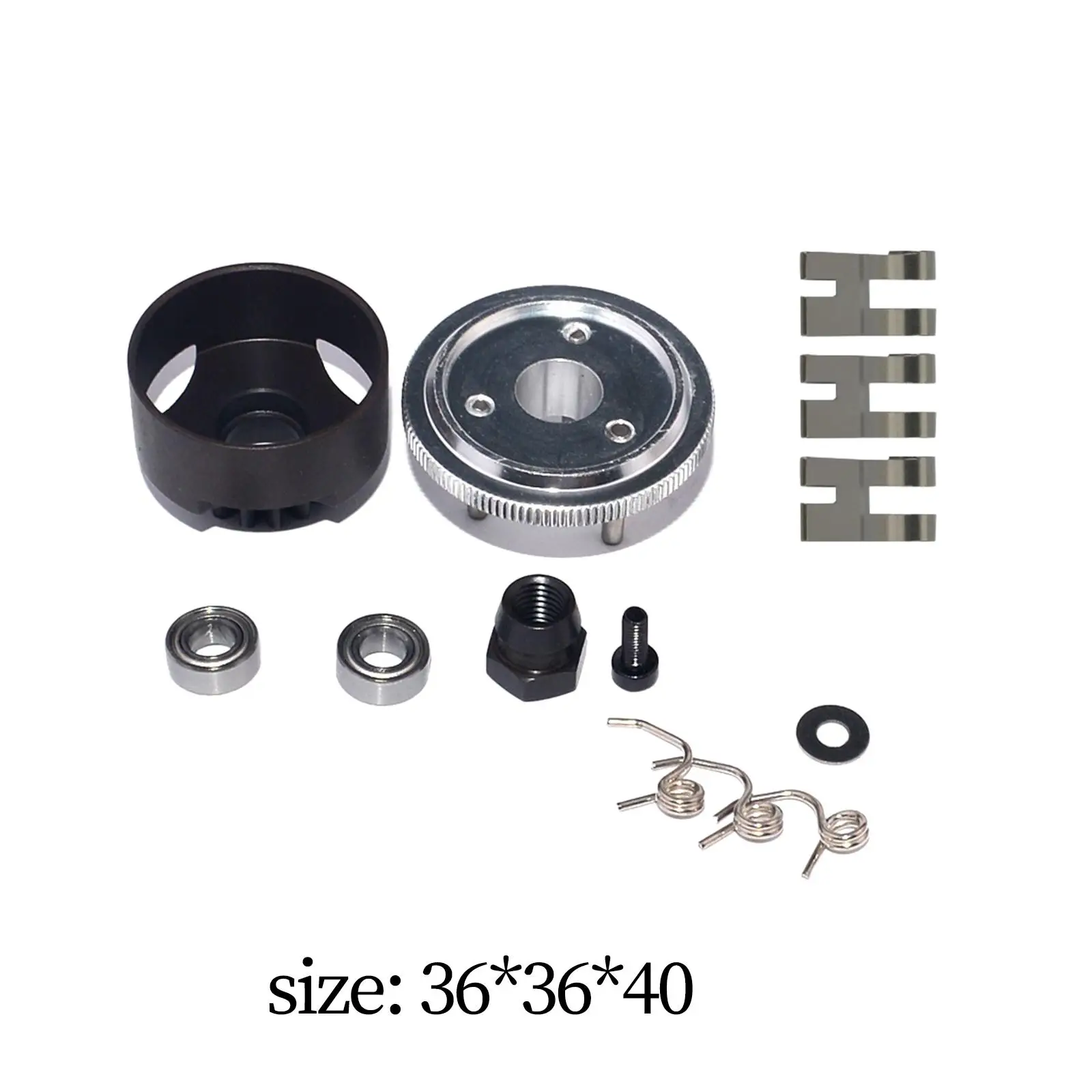 14 RC Car Flywheel Assembly, กระดิ่งคลัทช์, แบริ่ง, รองเท้า, สปริง, กรวย, เครื่องยนต์/8 RC อุปกรณ์เสริม