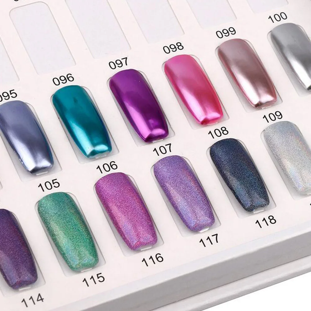 

1pc Nail Color Display Book 120 Colors Uv Gel Polish Chart For Nail Art Pedicure Practice Color Identification