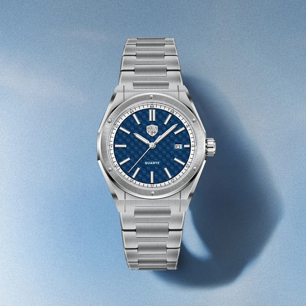 RollsTimi 2025 новые мужские часы, лучшие роскошные кварцевые часы для мужчин AR, сапфировые водонепроницаемые светящиеся мужские часы из нержавеющей стали, подарочные часы