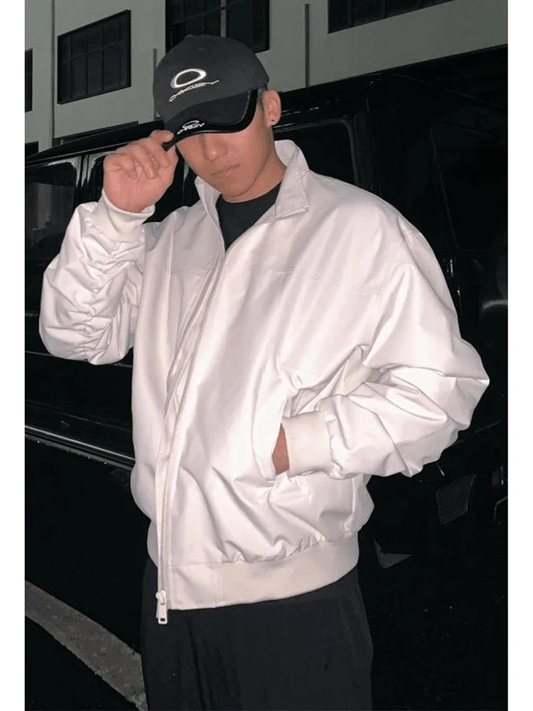 American Sle Tee-Proof Flight Jaet الرجال الخريف الراقية الإحساس بارد الوقوف طوق عمال دراجة نارية البيسبول...