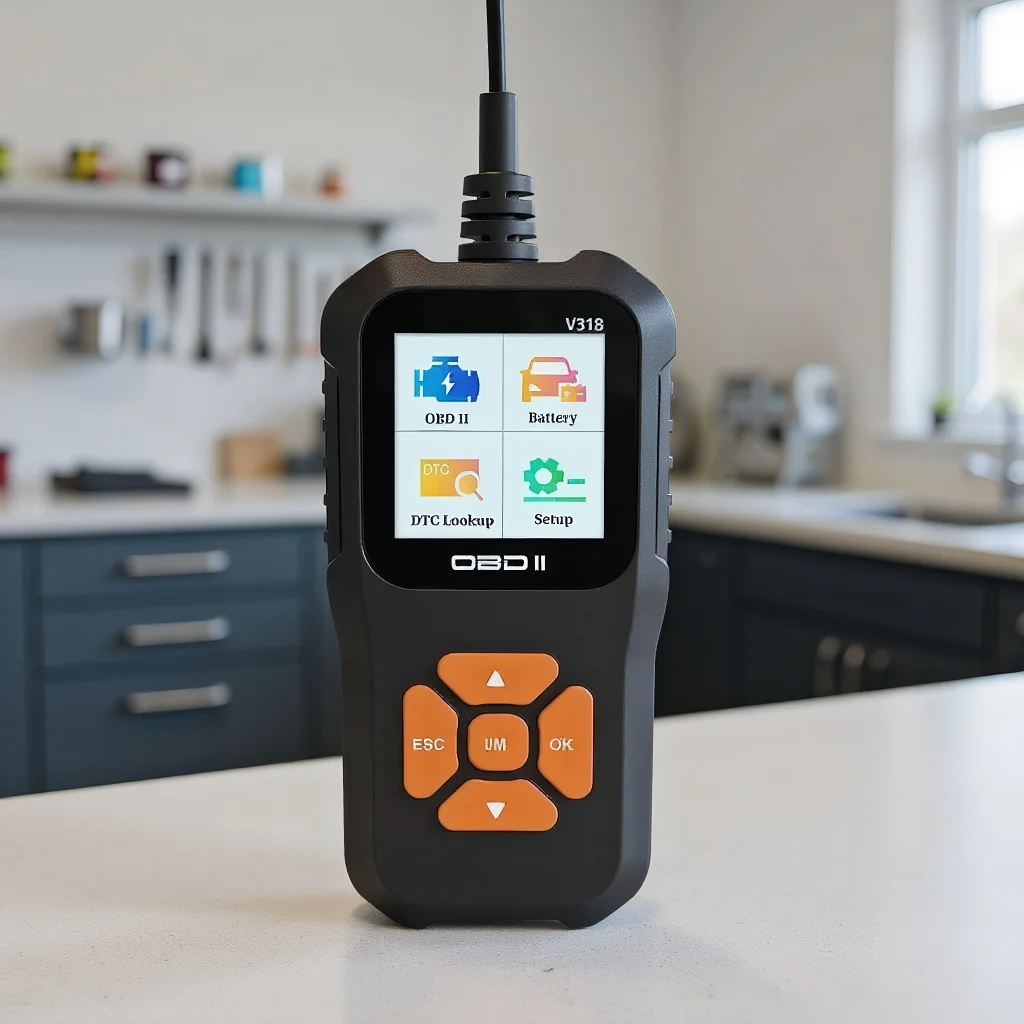 

OBD2 Scanner Code Reader, Check Engine Light Reset Tool with Battery Test, EOBD CAN Diagnostic Scanner for All Cars