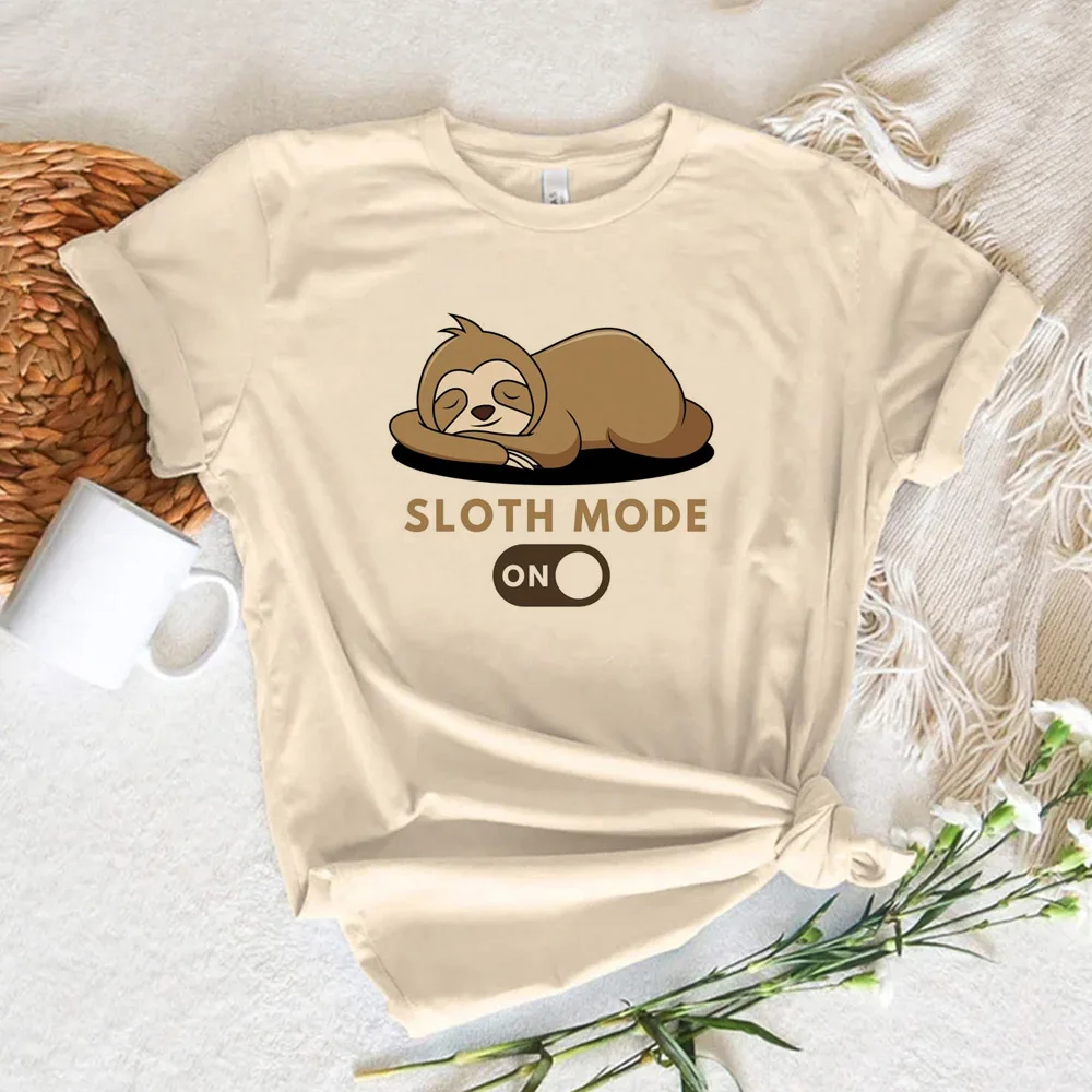 

Sloth t-shirts women graphic designer tshirt girl Japanese anime clothing