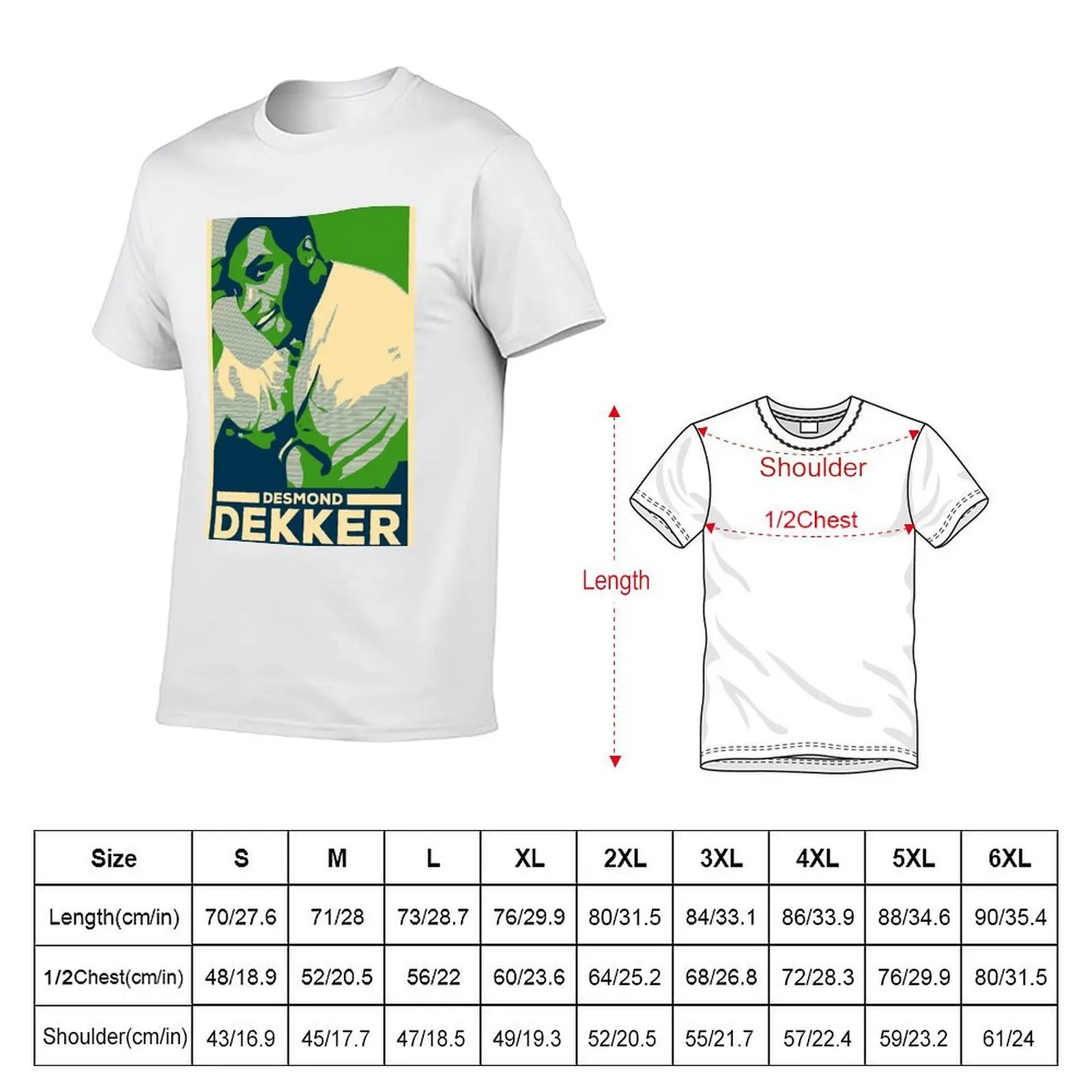 Famous Jamaican Reggae Musician Desmond Dekker: An Icon of HOPE in Jamaica T-Shirt oversized summer tops mens plain t shirts