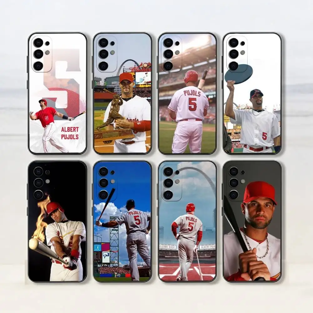 Albert Pujols-Baseball-Sport-Dominica Phone Case Black Silicone Soft For Samsung S25,S24,S21,S22,S23,S30,Ultra,S20,Plus,Fe,Lit
