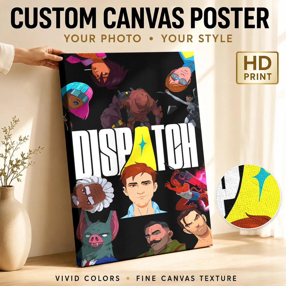 Dispatch Cover Art Canvas Painting Poster Customized Photo Gaming Anime Wall Art for Bedroom Decor Ready to Hang Gift for Fans