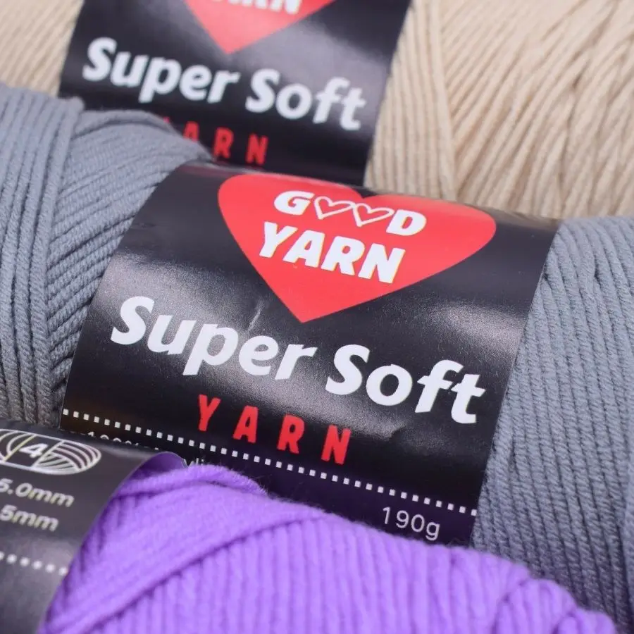 190g*3 Stück Weiches & Gemütliches Mehrfarbiges Acrylgarn zum Häkeln & Stricken - Perfekt für die Herstellung Eigener Decken, Kleidung, Taschen – Detail 4