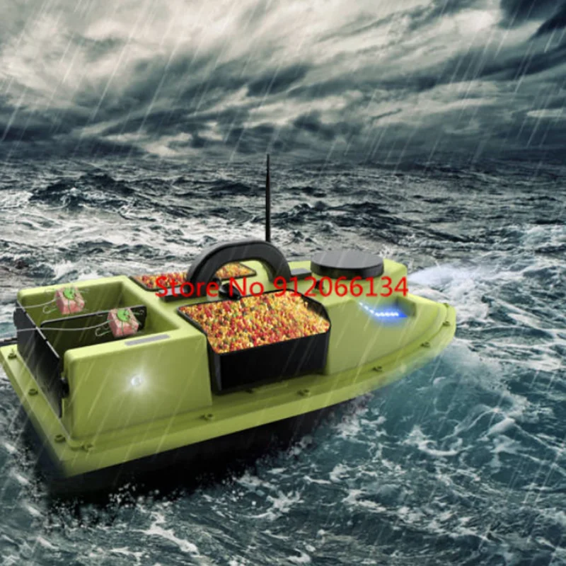 99GPS Smart Cruise Sonar Fish Finder High Speed RC Fishing Boat 4Hopper 600M 3KG Waterproof Lighting Remote Control RC Bait Boat