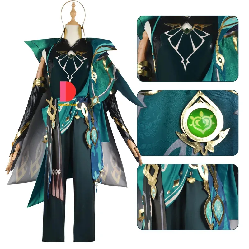 جينشين إمباكت آل هيثم أزياء تنكرية باروكة سوميرو أكاديميا للحفلات لعبة الهالوين أنيمي كاملة مع الملحقات