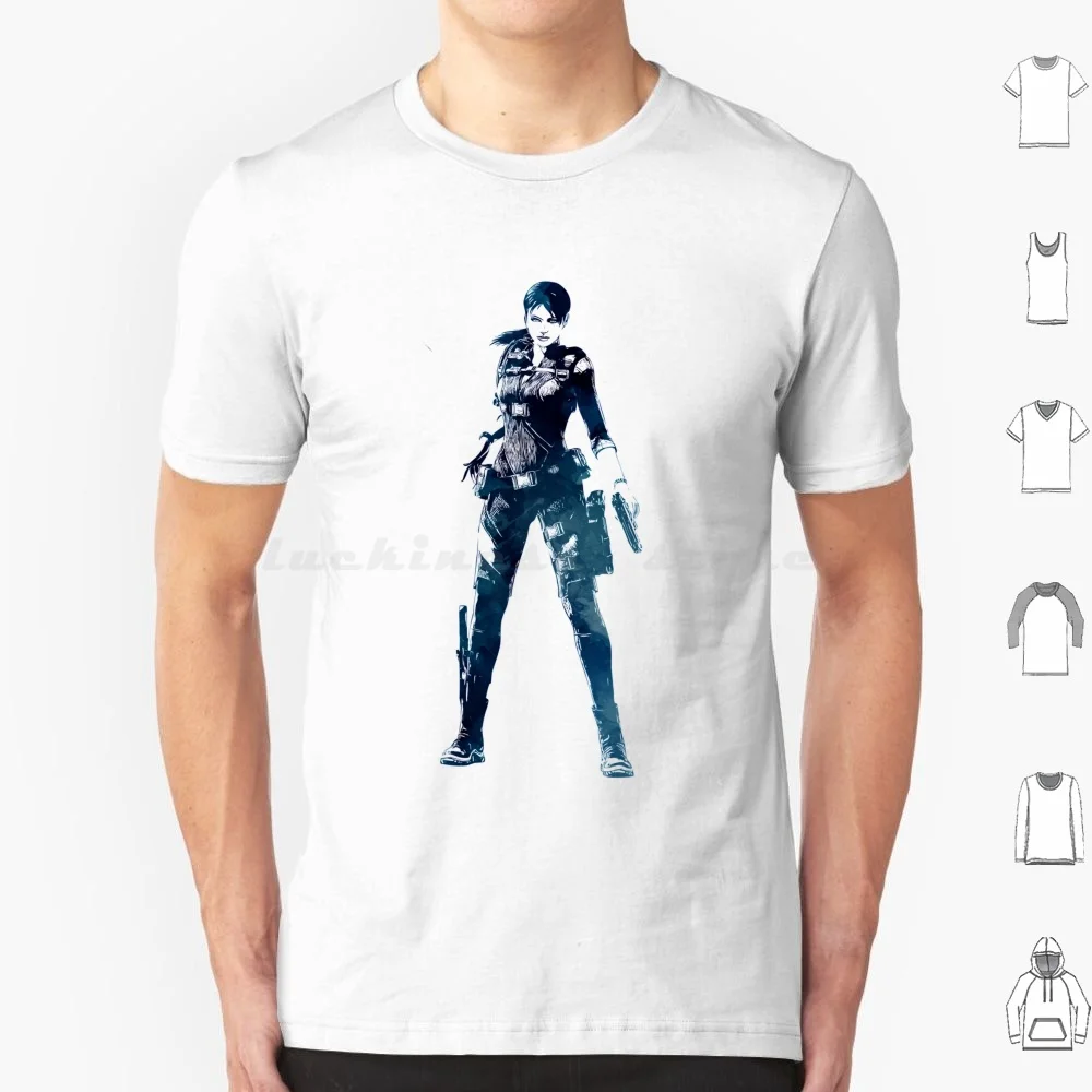 Jill Valentine-Revelations Costume T Shirt Big Size 100% Cotton Game Gaming Video Game Video Games Hero Popular Fan Art Cool