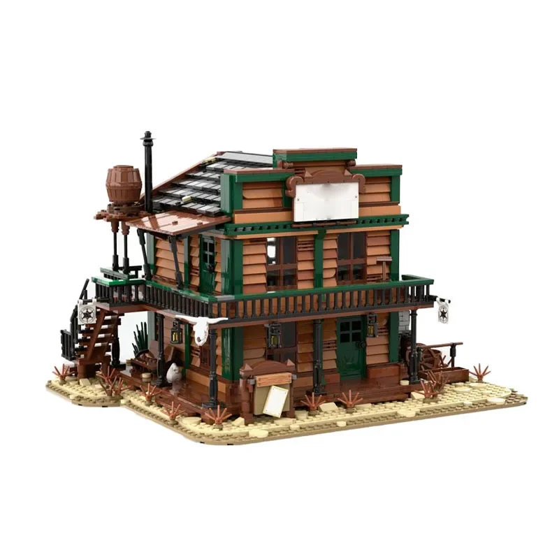 

MOC-151938 Sheriff's Office - Wild West Street View Building Block Assembly Splicing Model3035Parts Children's Birthday Toy Gift