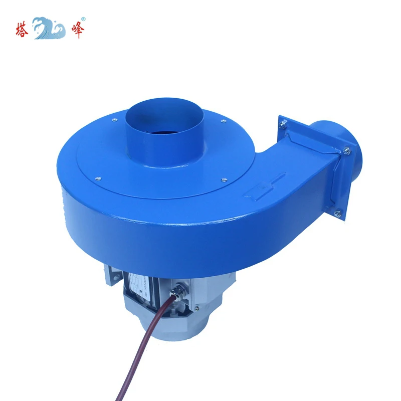 0.75kw stepless speed VFD regulate industrial hot air dust exhaust blower centrifugal fans 380 with 100mm pipe