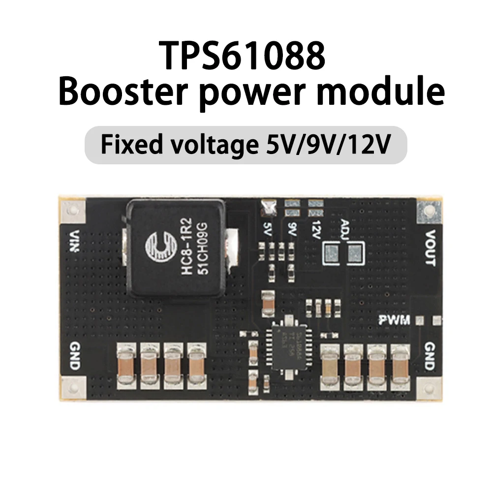 TPS61088 5V 9V 12V DC-DC Boost Step Up Board Switch Power Supply Module PWM/PFM 10A Current 1MHz Switching Frequency