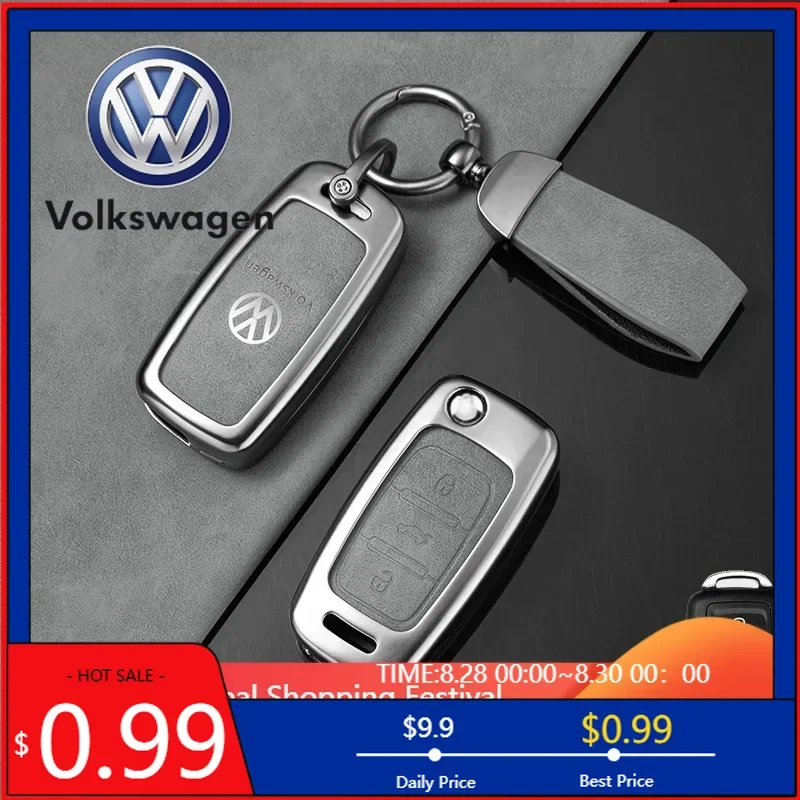 

Чехол для автомобильного ключа из кожи для Volkswagen (2026), подходит для VW Polo, Tiguan, Golf, Jetta, Beetle, Eos, Scirocco, Up, Tran