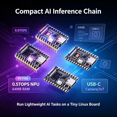 Luckfox Pico Mini Linux AI Board, ARM Cortex-A7 1.2GHz, 0.5TOPS NPU, Better than Raspberry Pi Pico